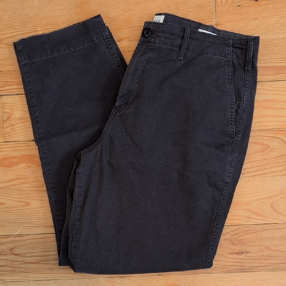 GAP Charcoal Straight Khaki Pants